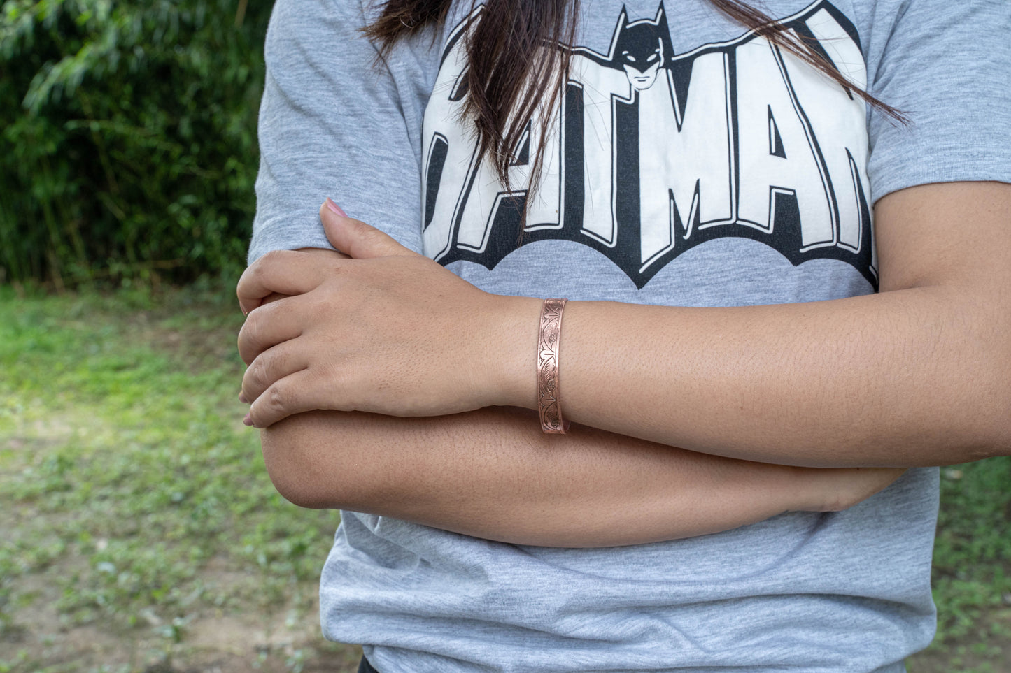 Tibetan Hand Crafted Copper Medicine Bracelet From Nepal (Style 4)