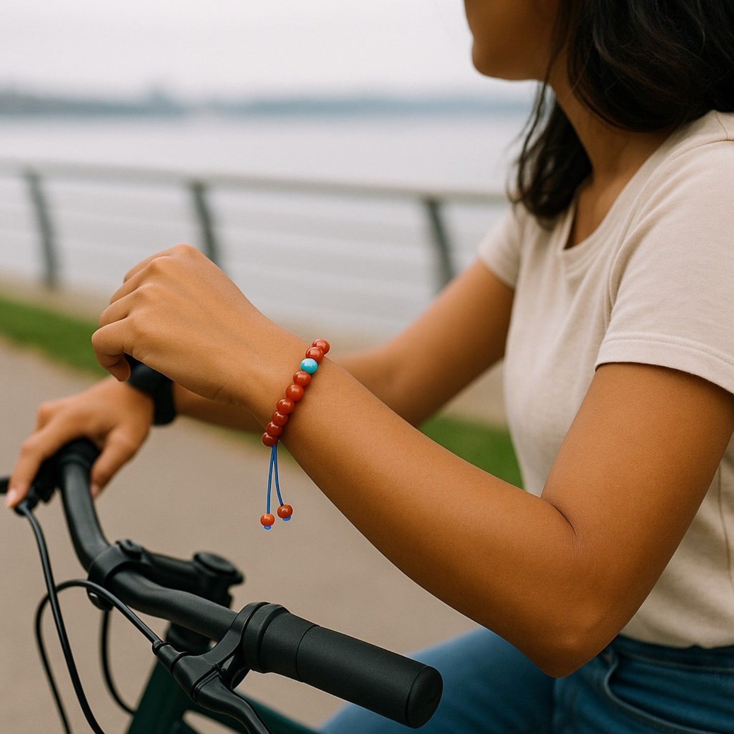 Motivation and Protection Carnelian Wrist mala yoga Bracelet