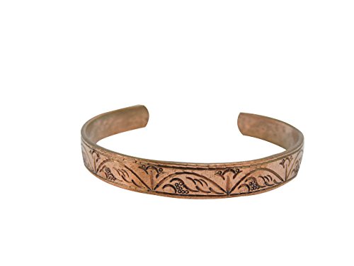 Tibetan Hand Crafted Copper Medicine Bracelet From Nepal (Style 4)