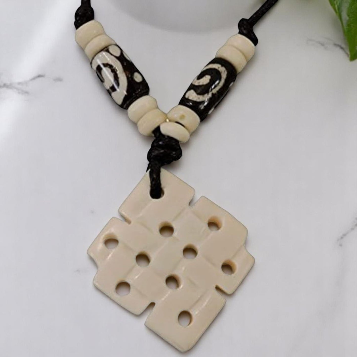 Eternal Knot Yak bone Pendant Necklace