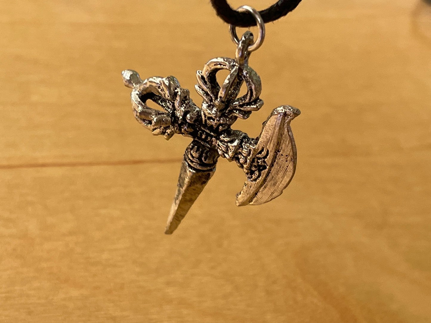 Handmade Tibetan Silver Dorje Phurba Pendant Necklace