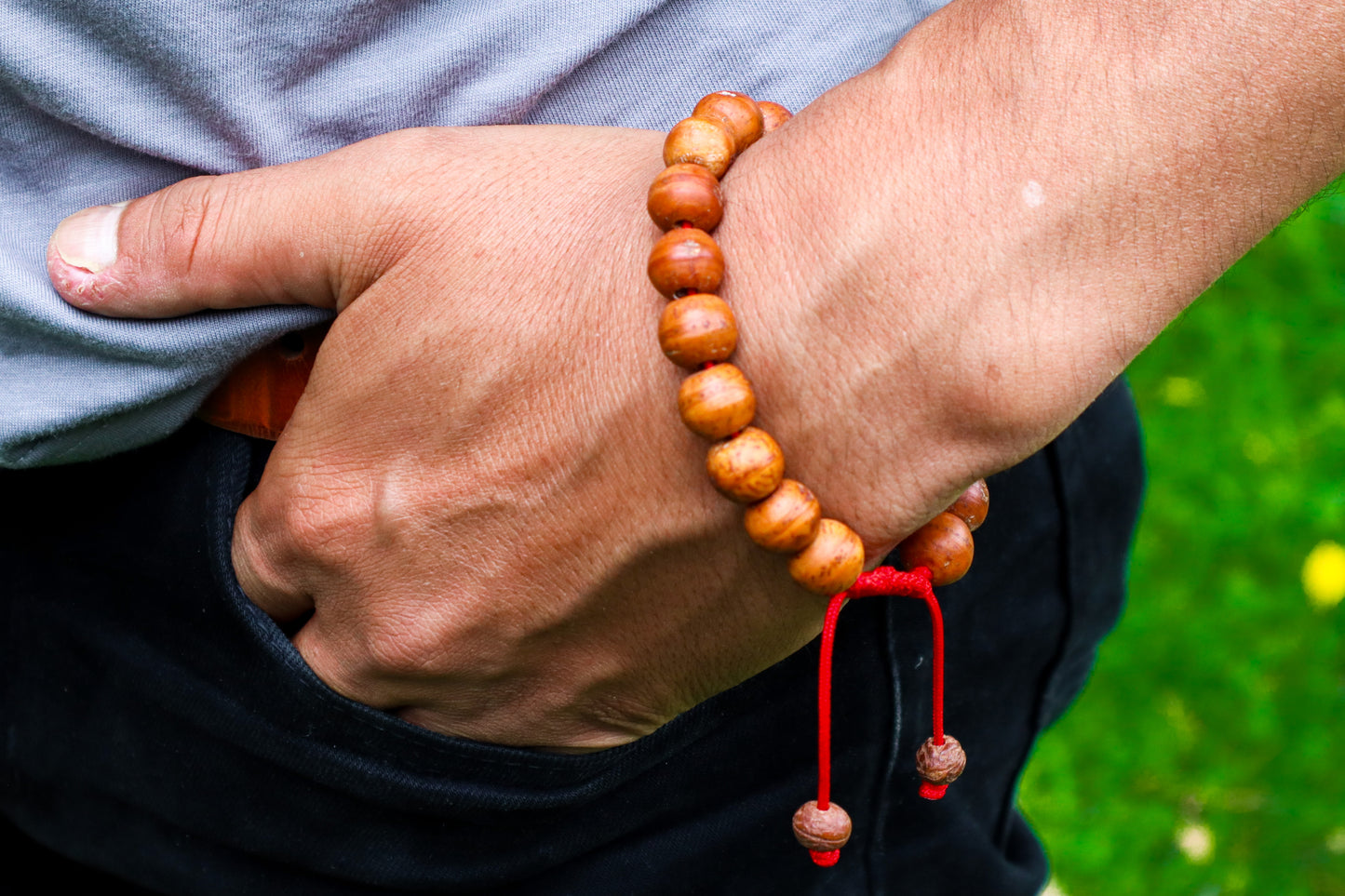Large Bodhi Seed Wrist Mala/ Bracelet for Meditation