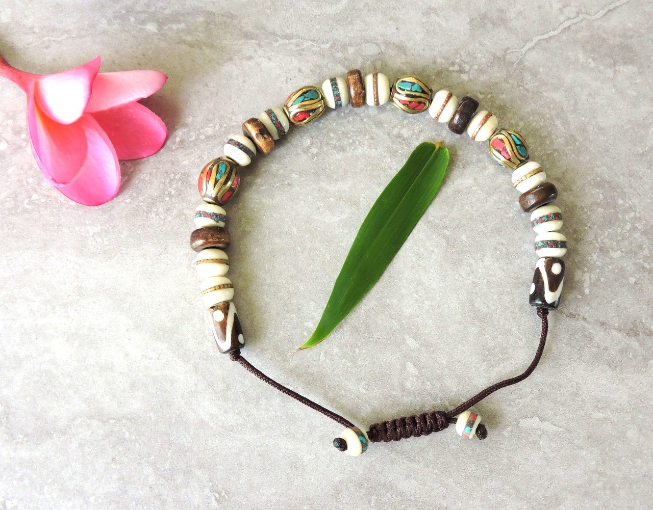 Tibetan Healing Multi-Color Bead Wrist Mala/Yoga Bracelet