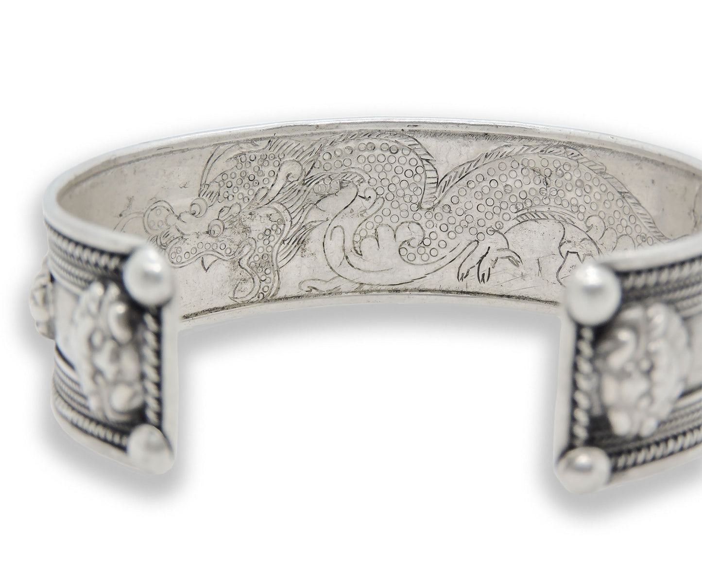 Handmade Buddha of Compassion sterling Silver Bracelet (Large)
