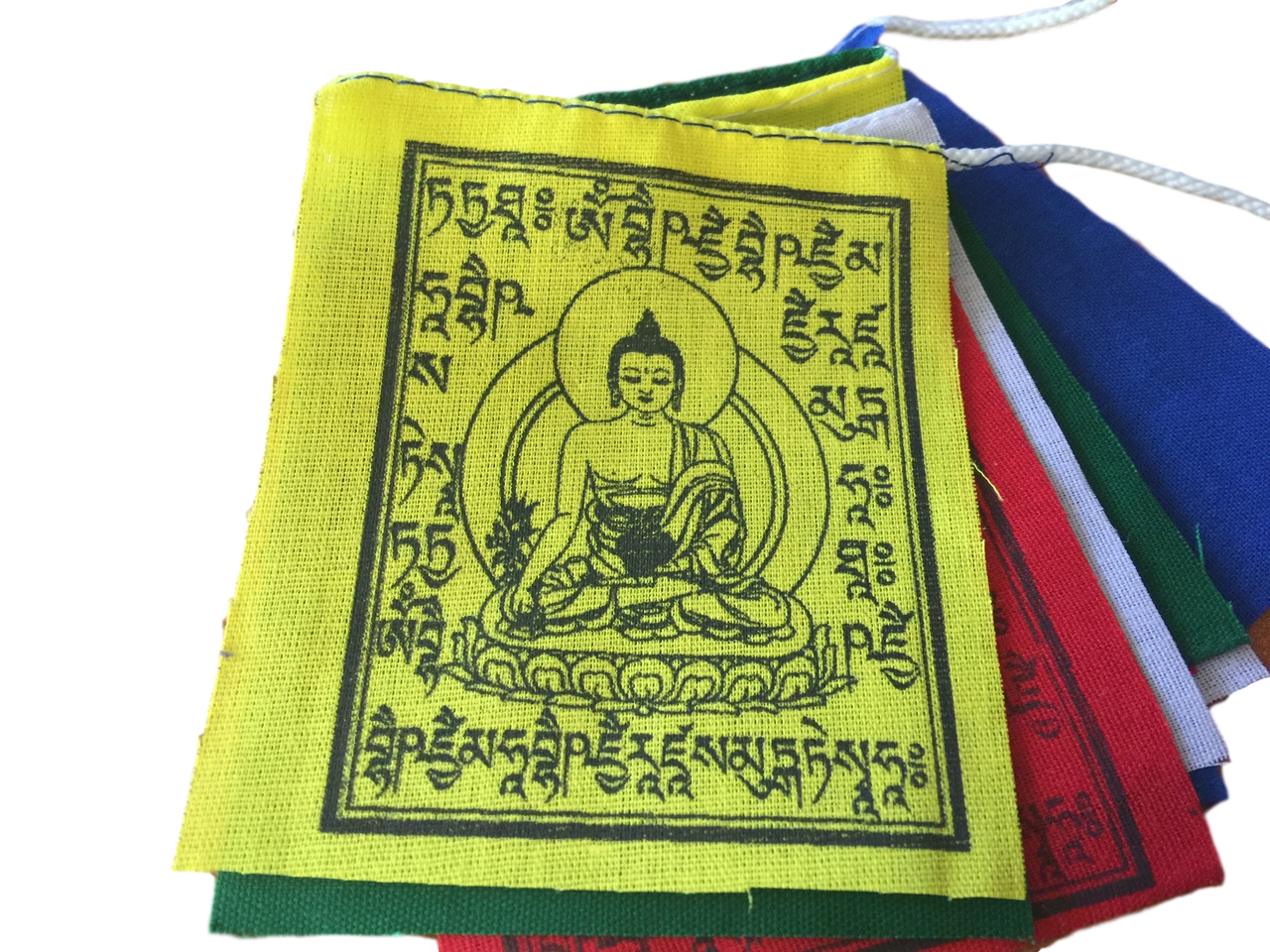 Mini Medicine Buddha prayer flags set of 10 flags