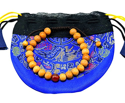 Wood Bead Wrist Malas Bracelet for meditation with Carnelian spacer