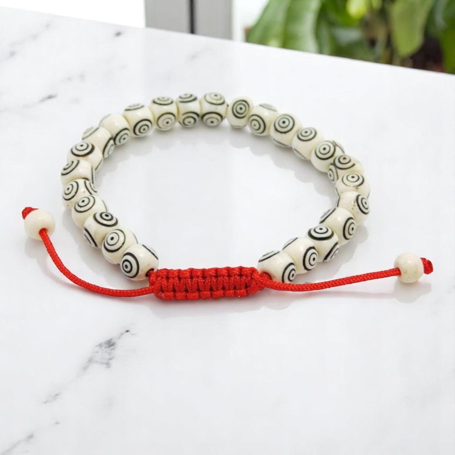 Carved Yak Bone Wrist Mala