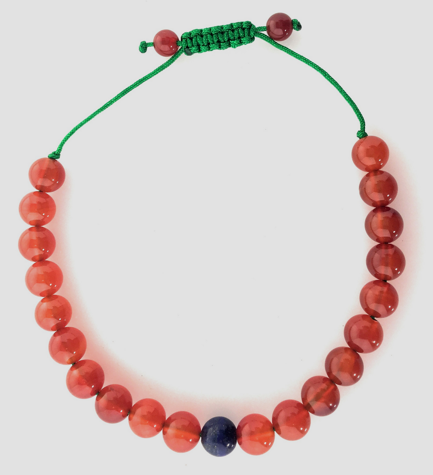 Hands Of Tibet Tibetan Mala Carnelian Wrist Mala/Bracelet for Meditation (Lapis Beads)