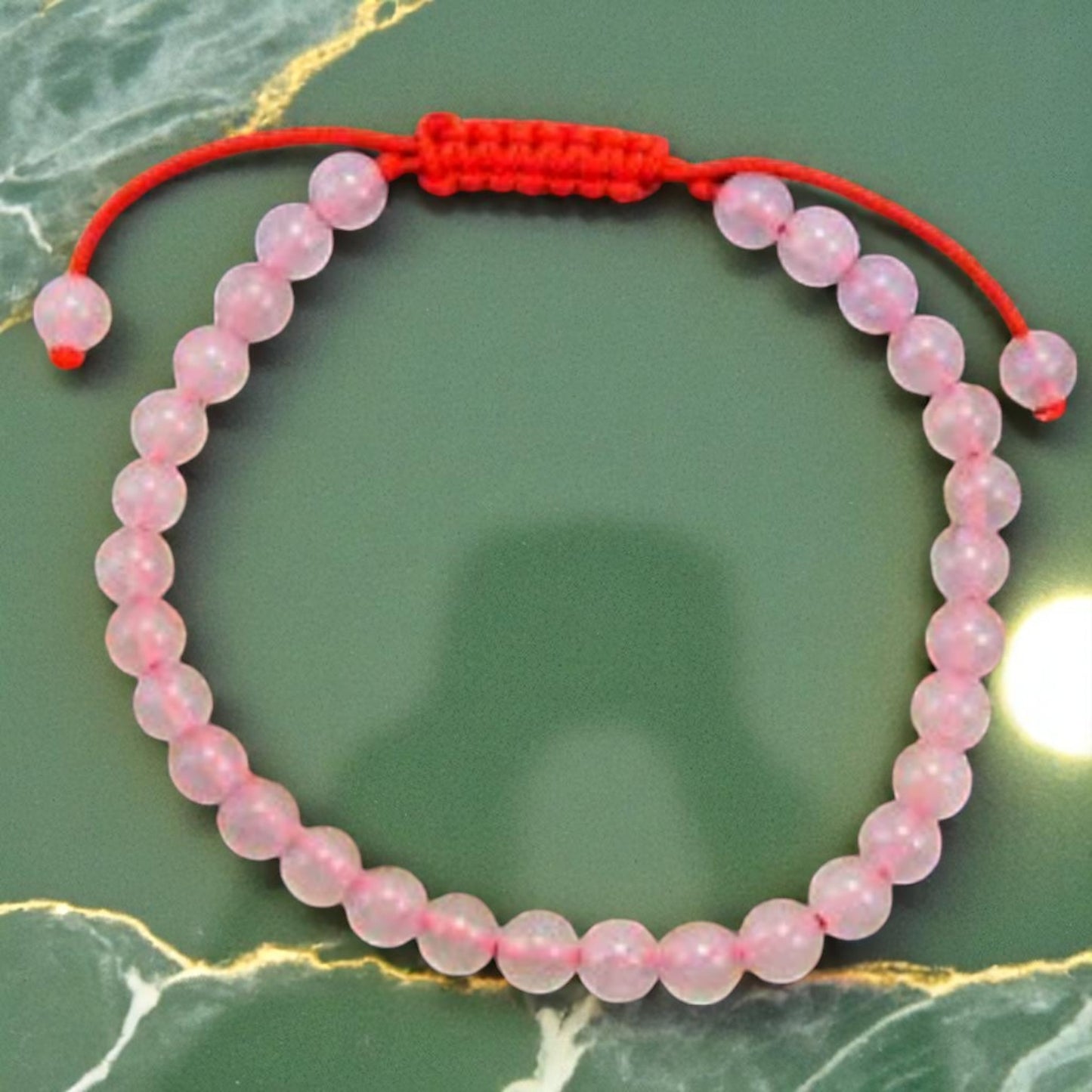 Tibetan Mala Small Rose Quartz Wrist Mala Bracelet for Meditation