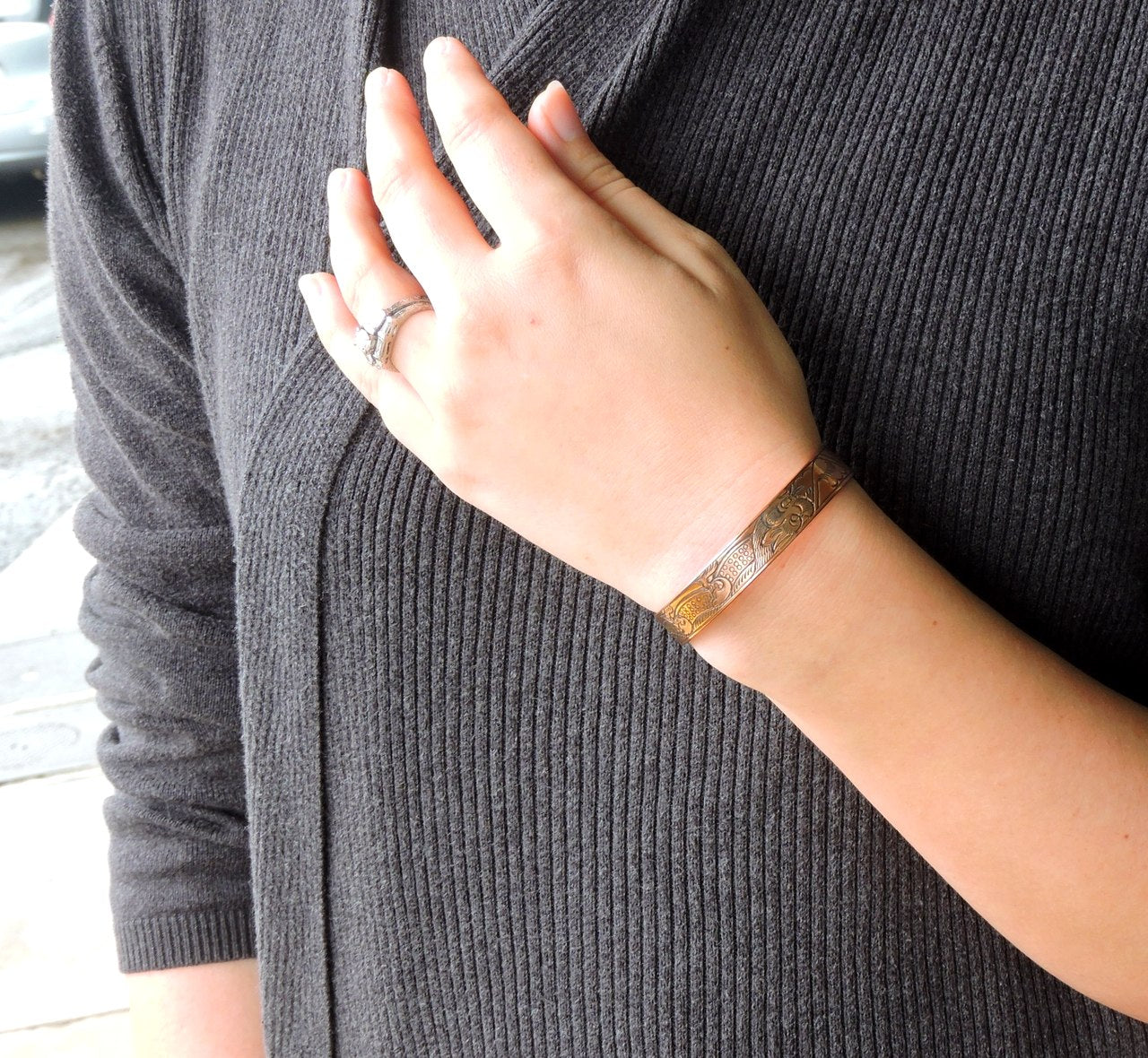 Tibetan Dragon Copper Cuff Bracelet - Style 5