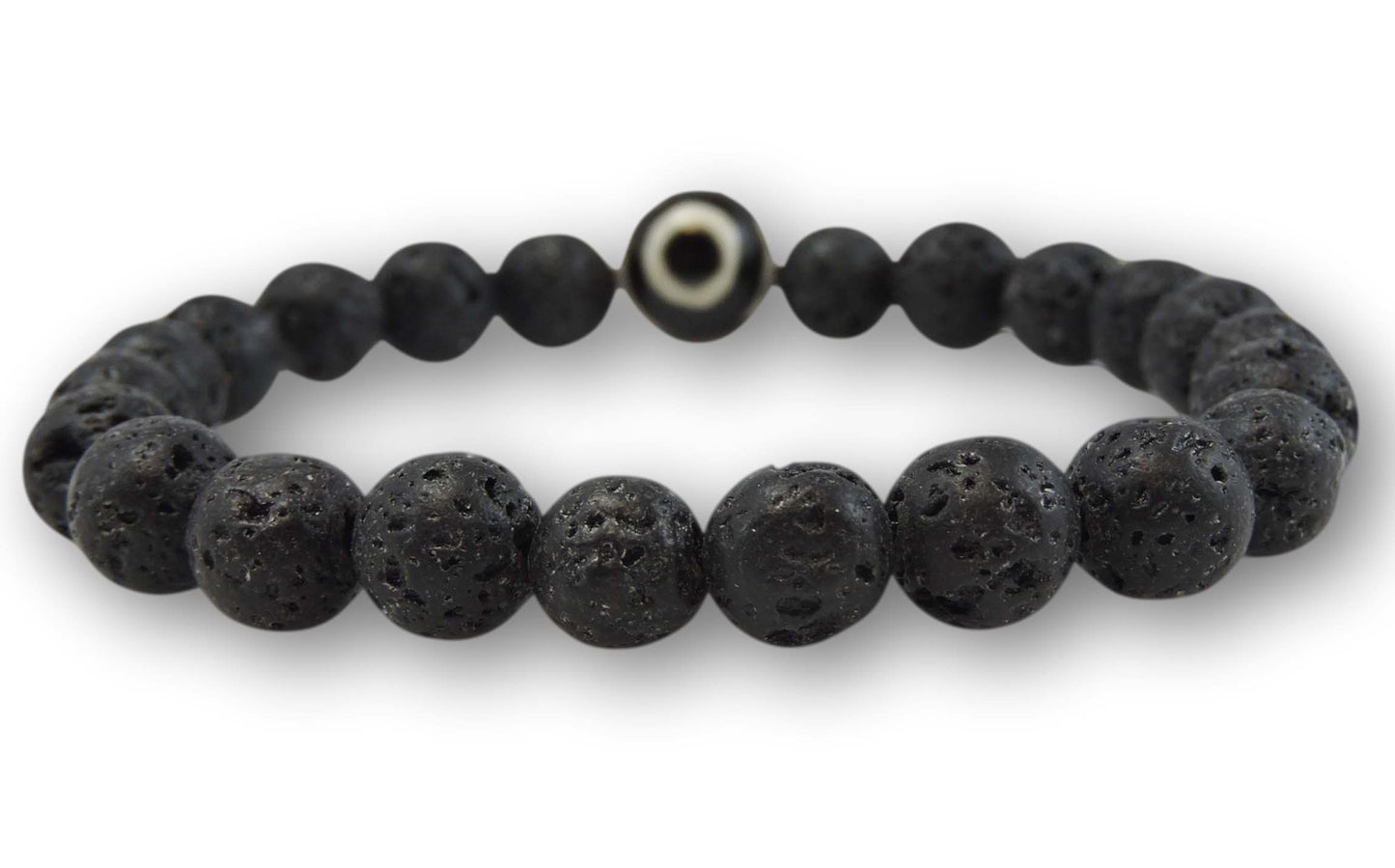 Volcanic Natural Lava and dZi Bead Yoga Healing Wrist Mala Bracelet CL-3