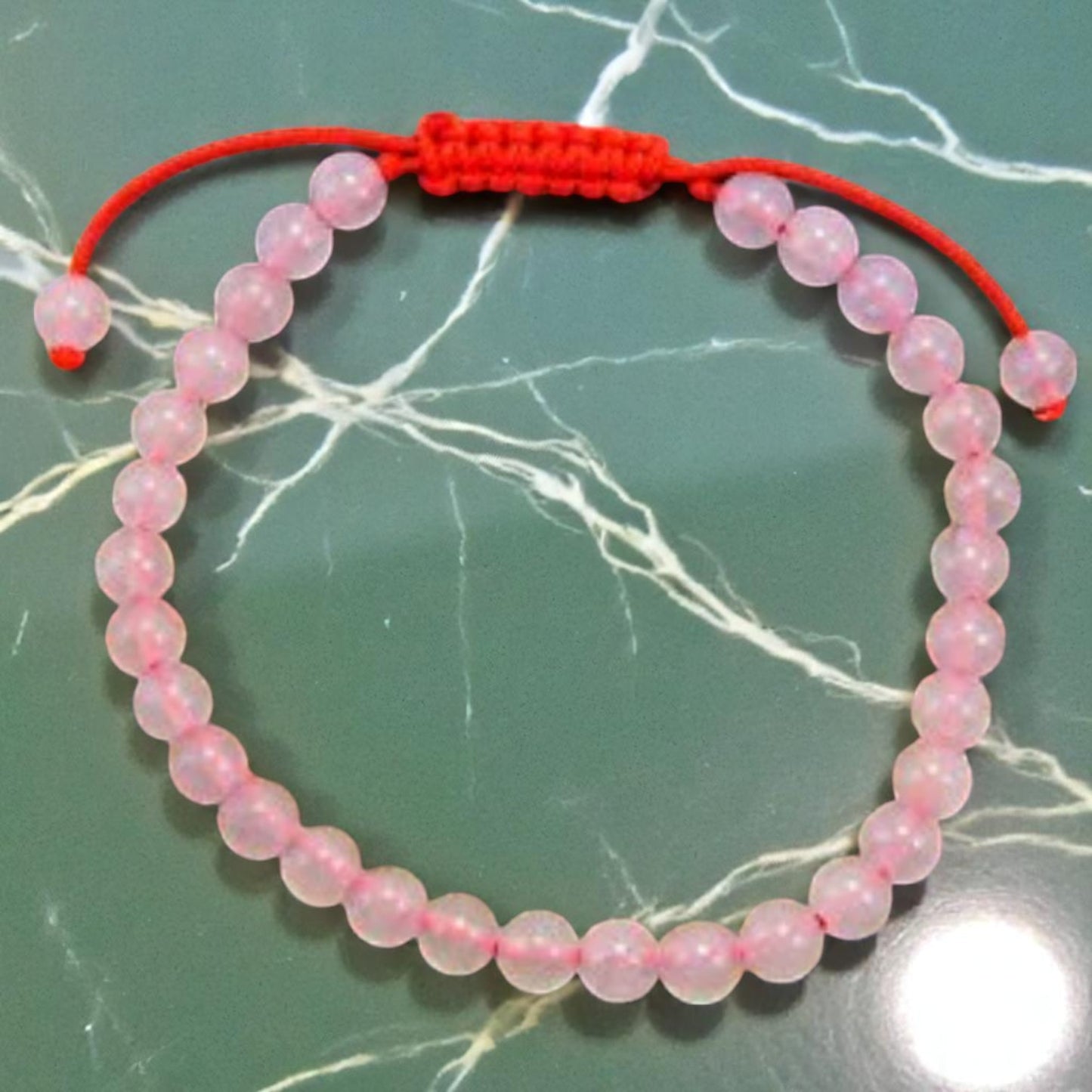Tibetan Mala Small Rose Quartz Wrist Mala Bracelet for Meditation
