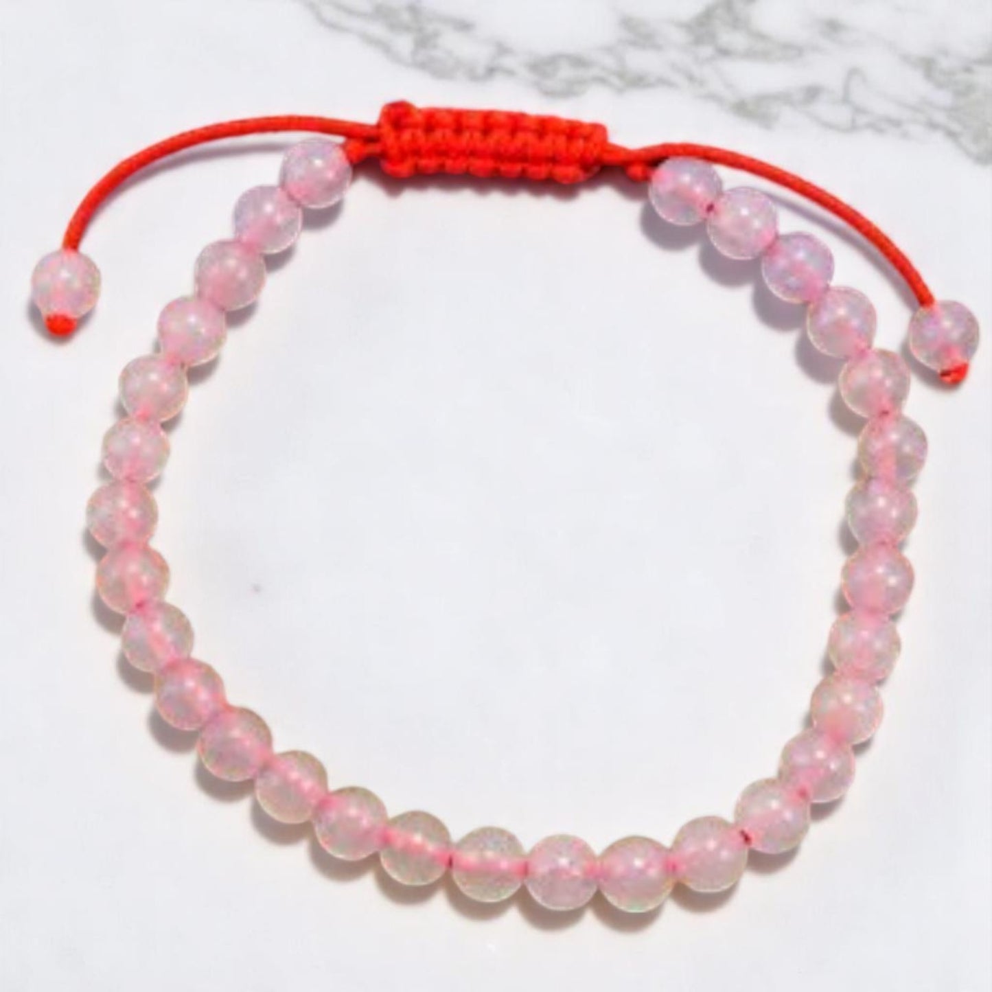 Tibetan Mala Small Rose Quartz Wrist Mala Bracelet for Meditation