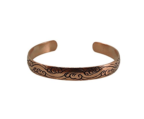 Tibetan Hand Crafted Copper Medicine Bracelet From Nepal (Style 10)