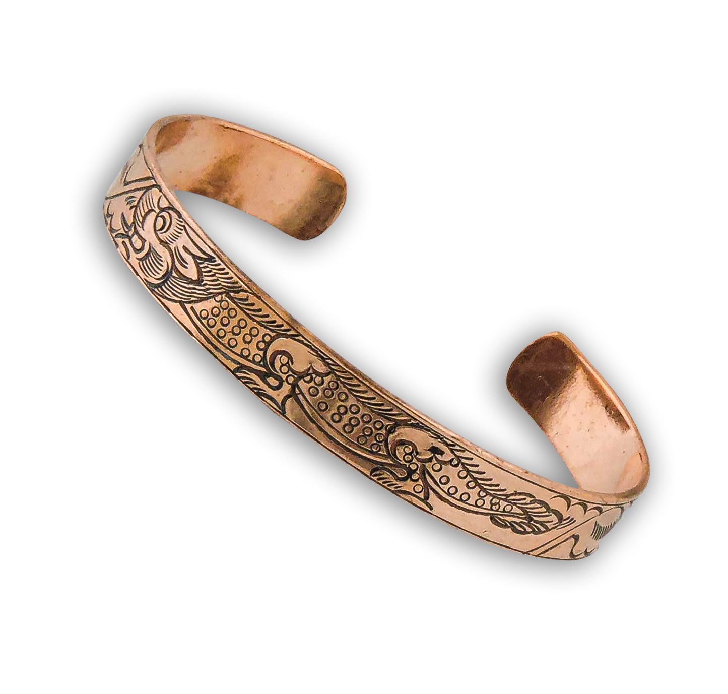 Tibetan Dragon Copper Cuff Bracelet - Style 5