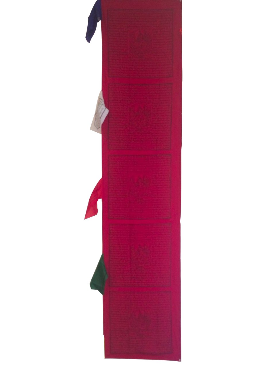 Vertical Prayer Flags Solid Red Color