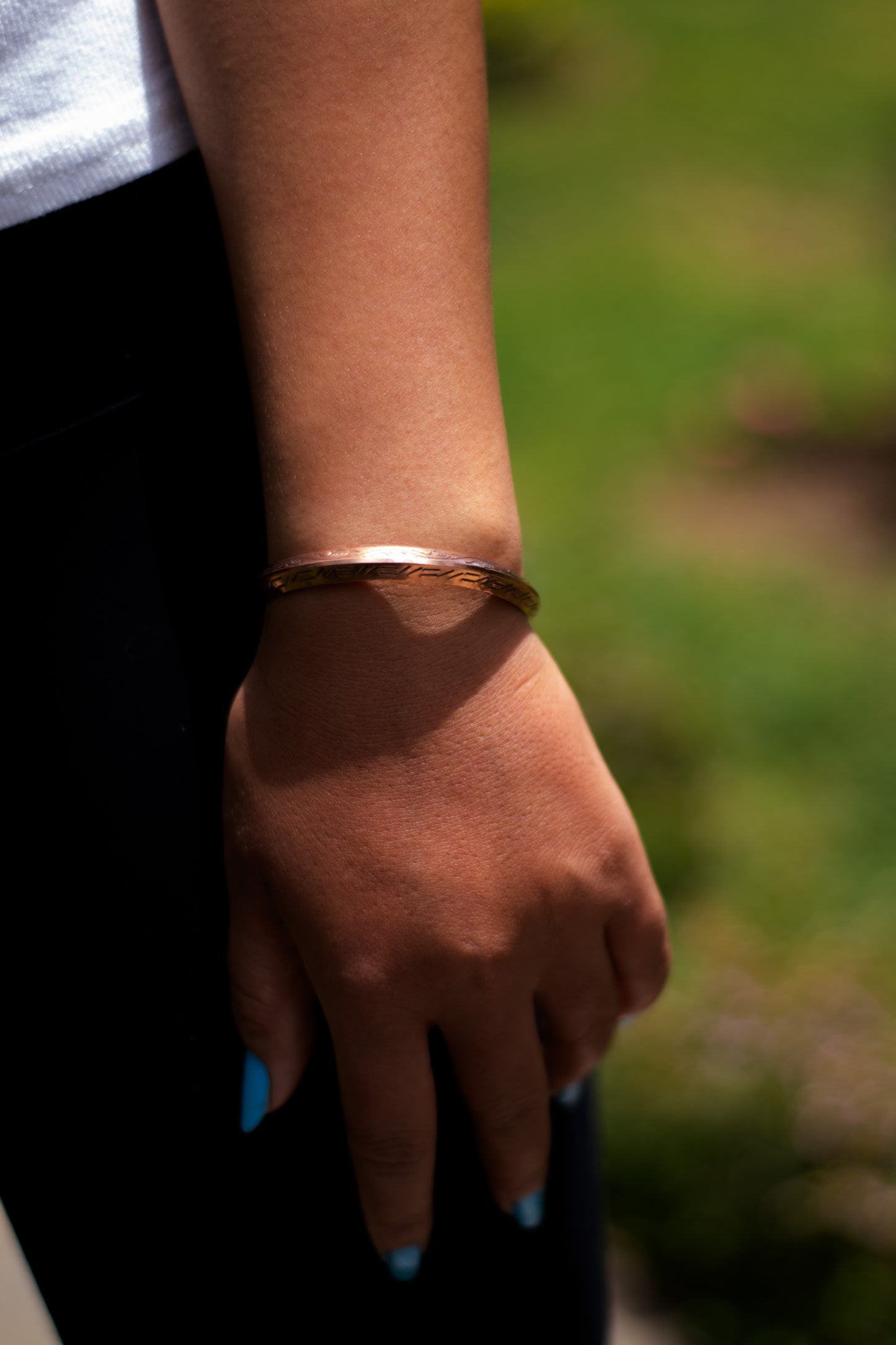 Hand Crafted Copper Medicine Bracelet From Nepal Style 8