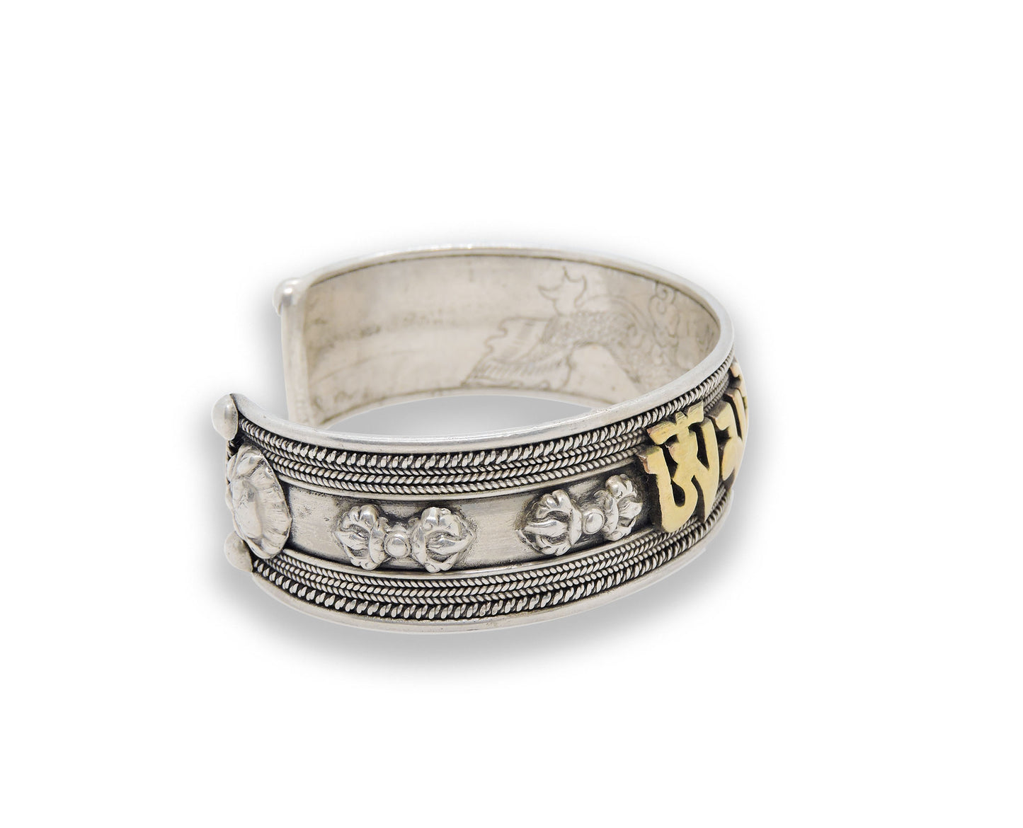 Handmade Buddha of Compassion sterling Silver Bracelet (Large)