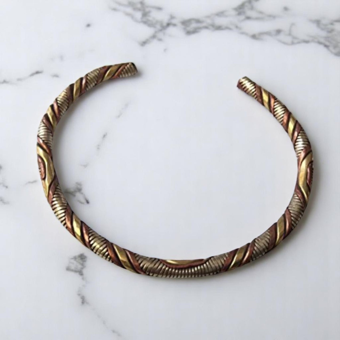 Handmade Tibetan Three Metal Medicine Bracelet From Nepal