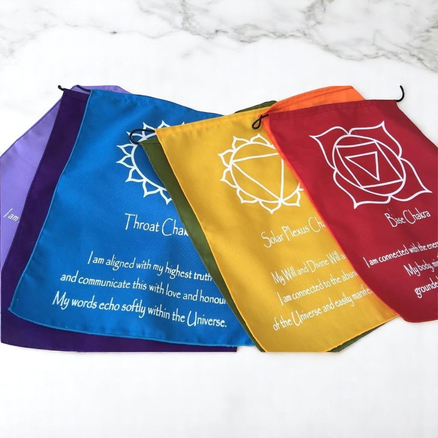 Large Seven Chakra Prayer Flags