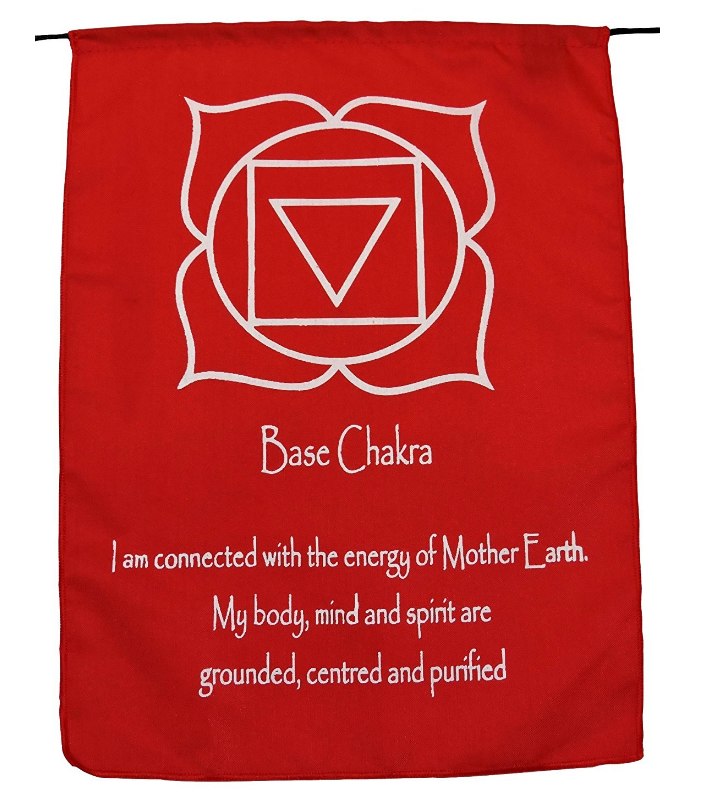 Small Seven Chakra Prayer Flags Wall Hanging