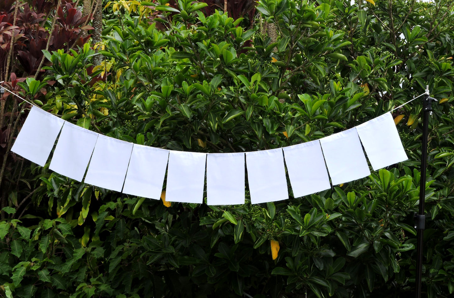 Solid white Blank Prayer Flags Set of 10 Flags Put Your own Prayers 6X8