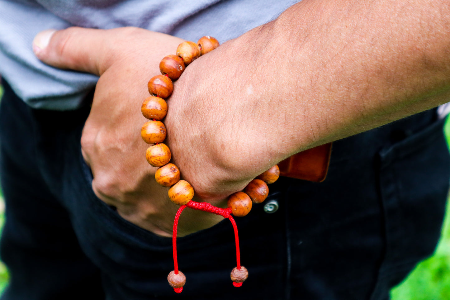Large Bodhi Seed Wrist Mala/ Bracelet for Meditation