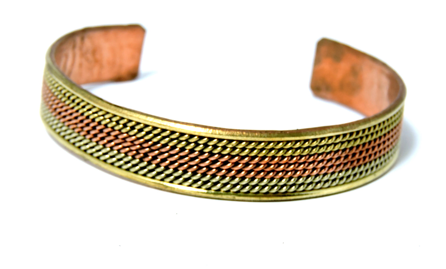 Handmade Tibetan Three Metal Medicine Bracelet from Nepal (S9)
