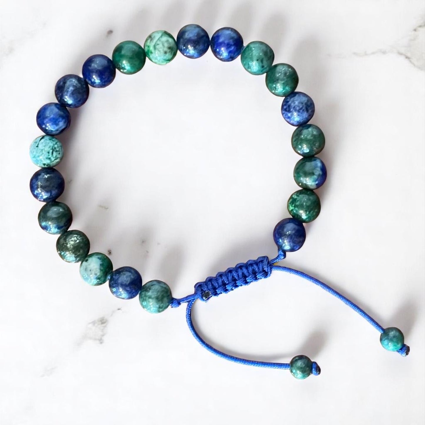 Azurite Wrist mala Bracelet