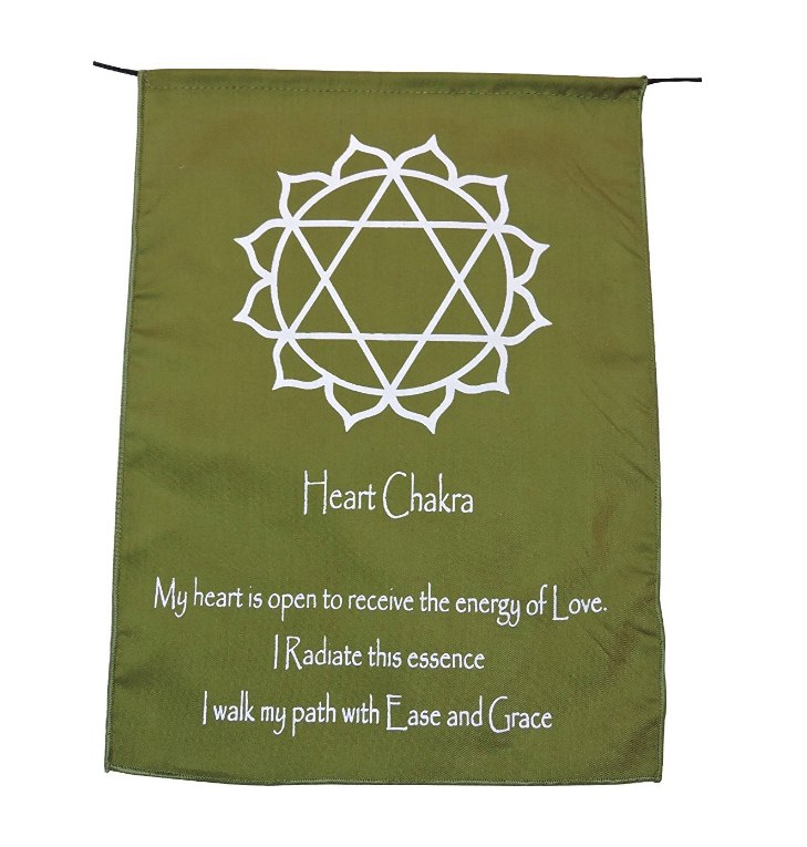 Small Seven Chakra Prayer Flags Wall Hanging