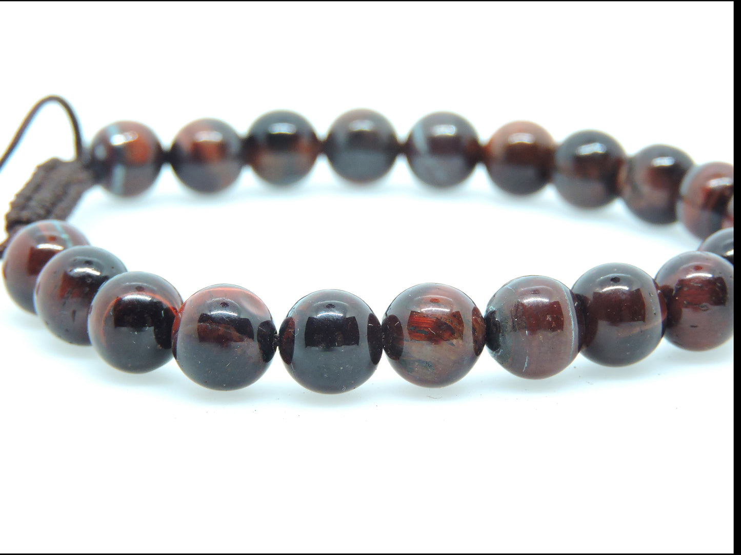 Handmade Tiger’s Eye Wrist Mala Yoga Healing Bracelet (Red Tiger Eye)