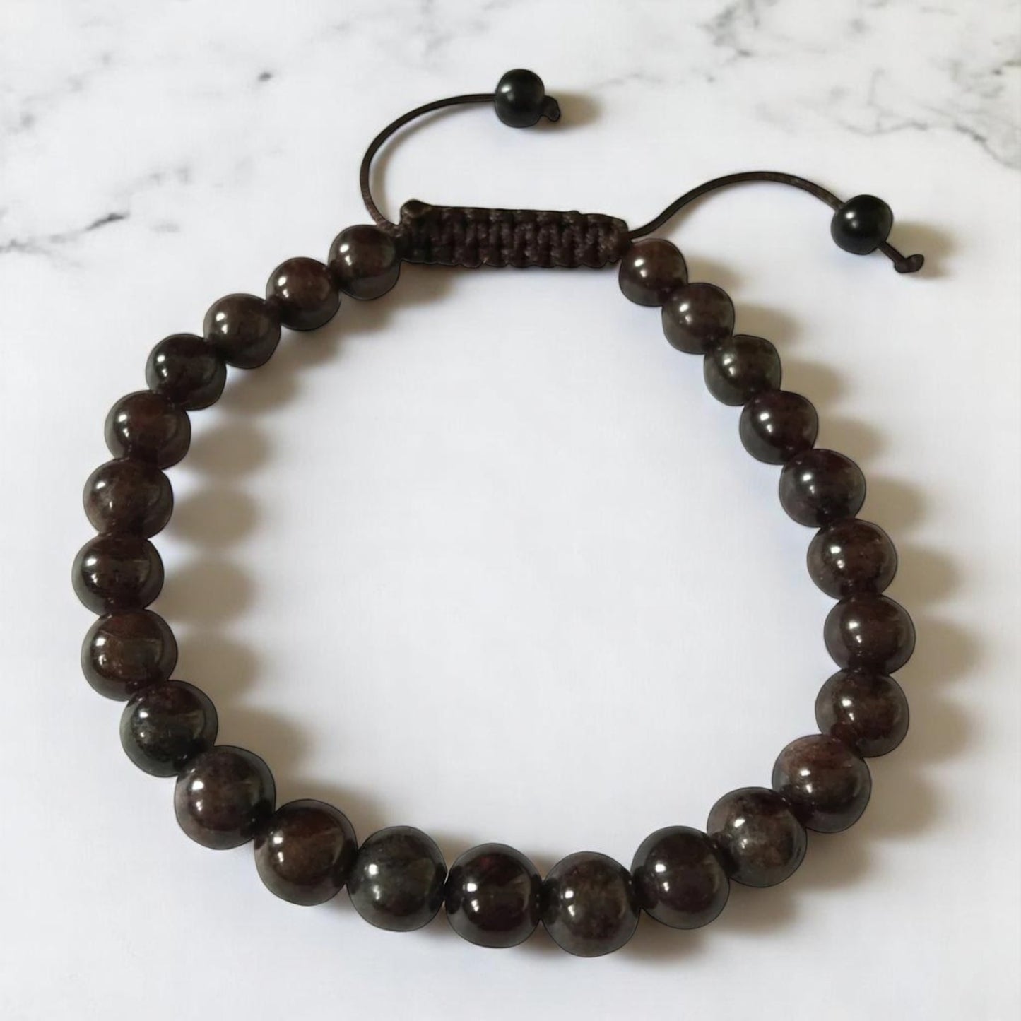 Garnet Beads Wrist Mala Yoga Bracelet
