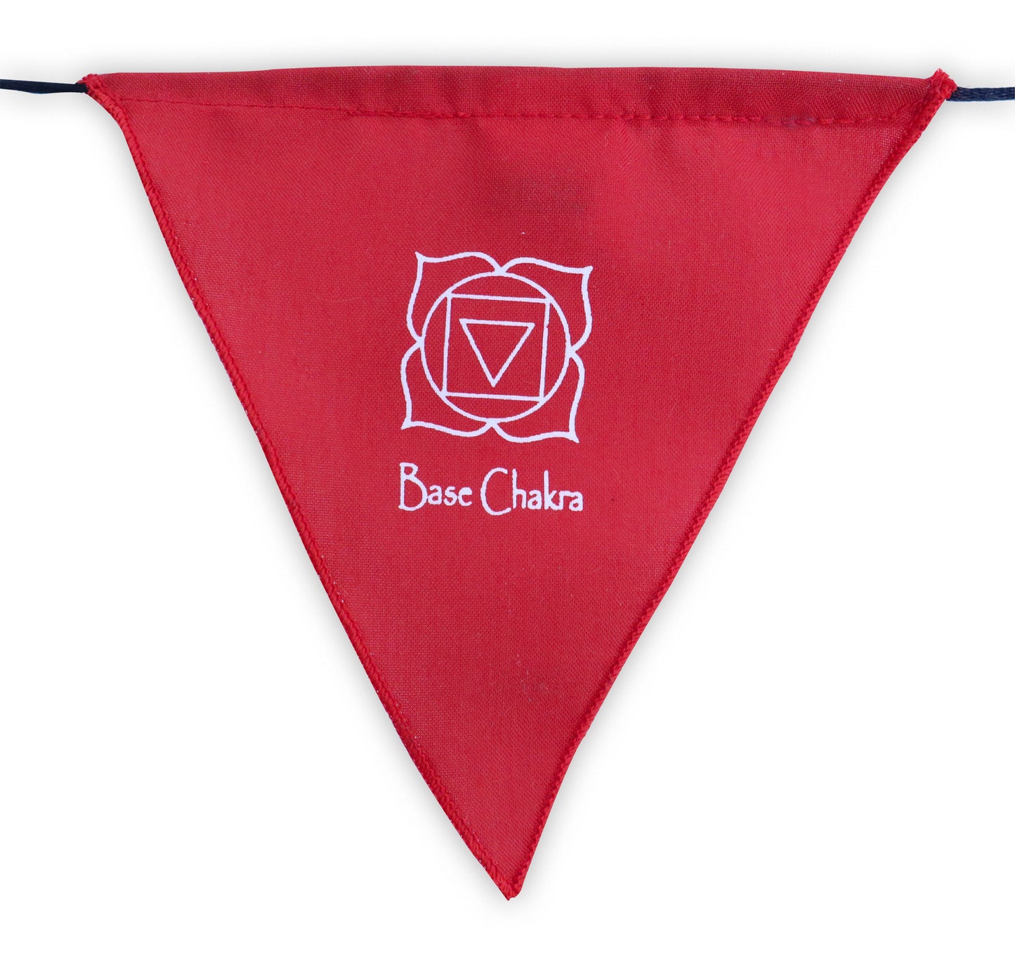 Handmade Triangle Seven Chakra Prayer Flags Heart Chakra, Root Chakra