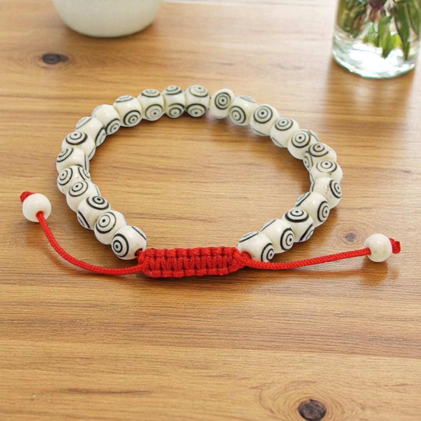 Carved Yak Bone Wrist Mala