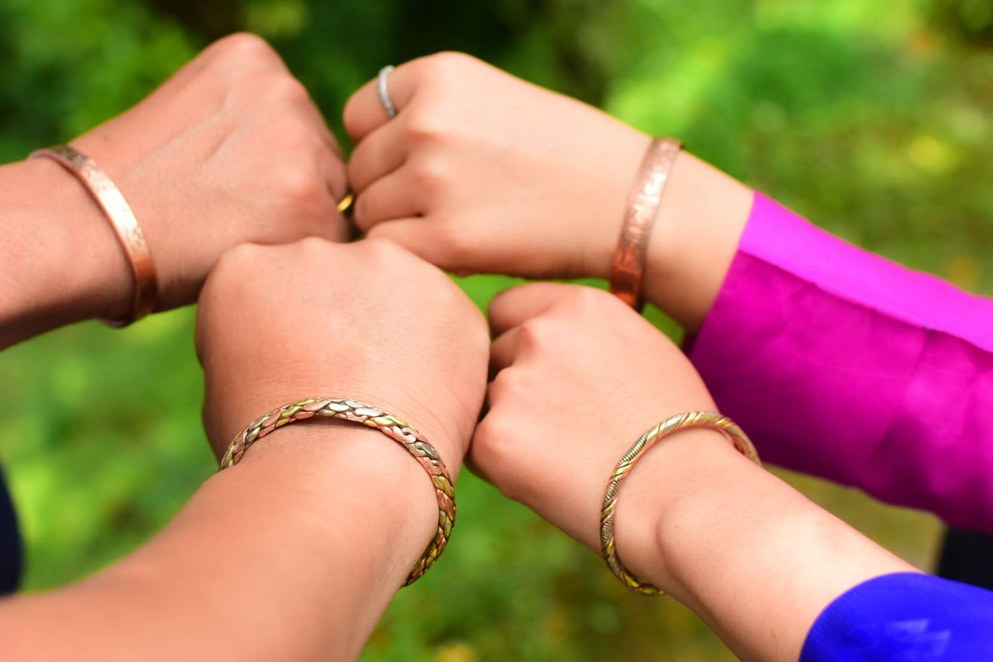 Handmade Tibetan Three Metal Medicine Bracelet From Nepal
