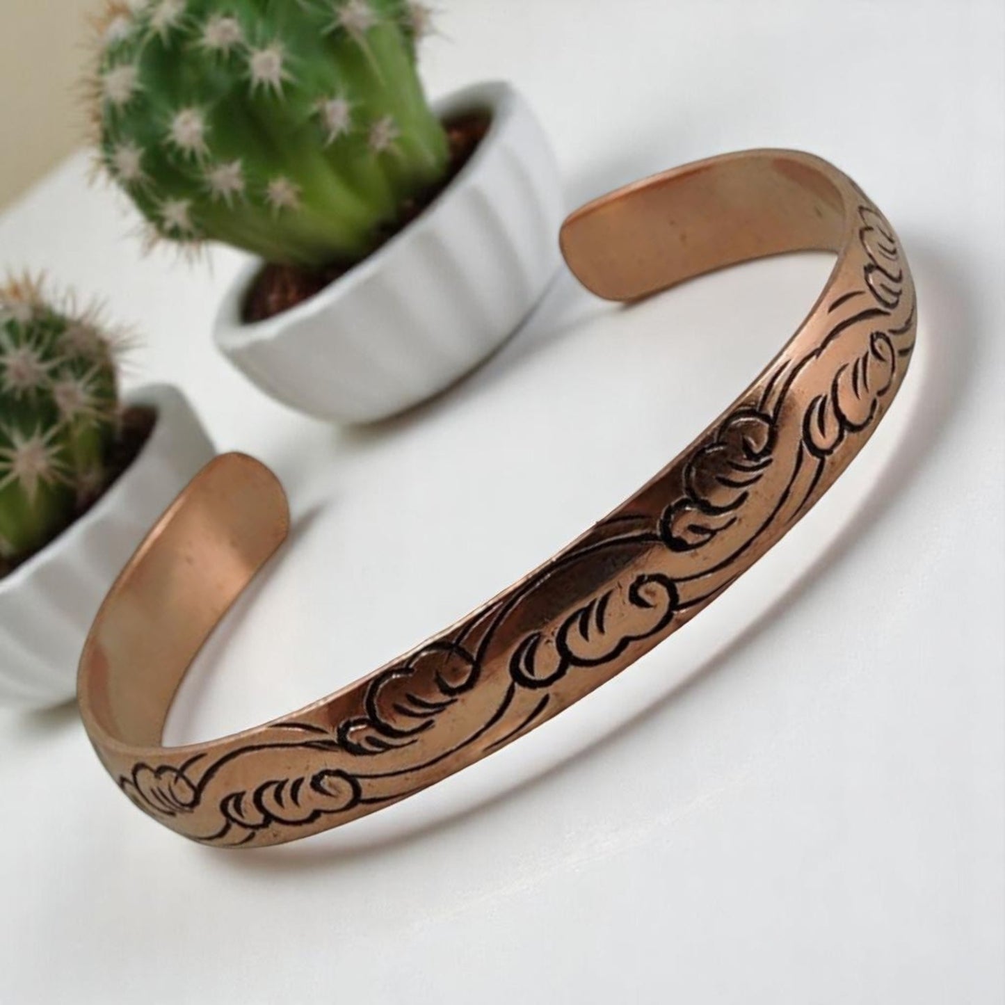 Tibetan Hand Crafted Copper Medicine Bracelet From Nepal (Style 10)