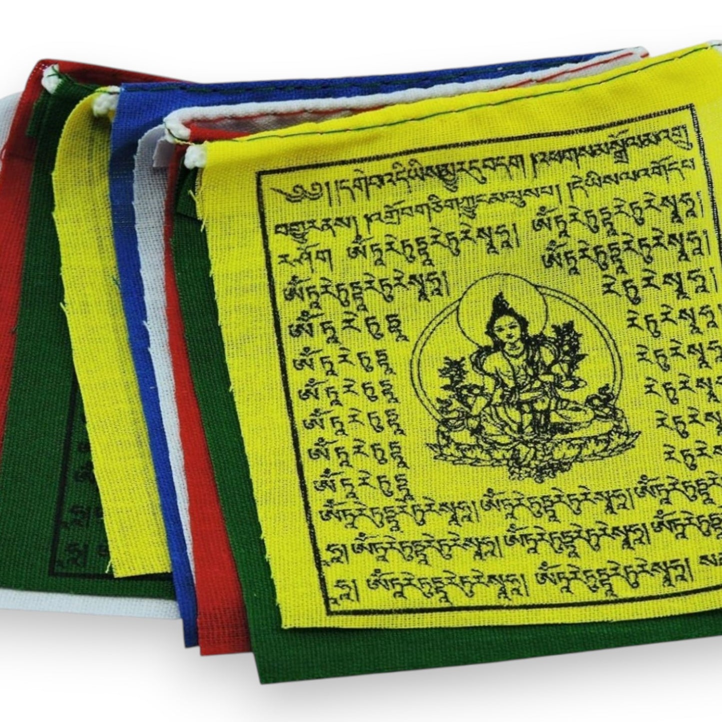 Handmade Mini Green Tara Prayer Flags From Nepal
