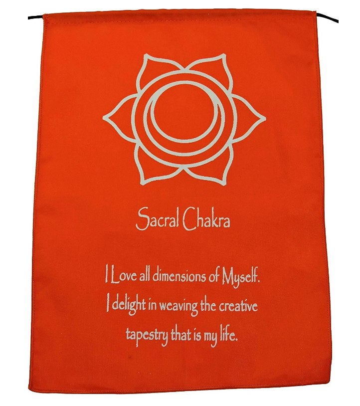 Small Seven Chakra Prayer Flags Wall Hanging