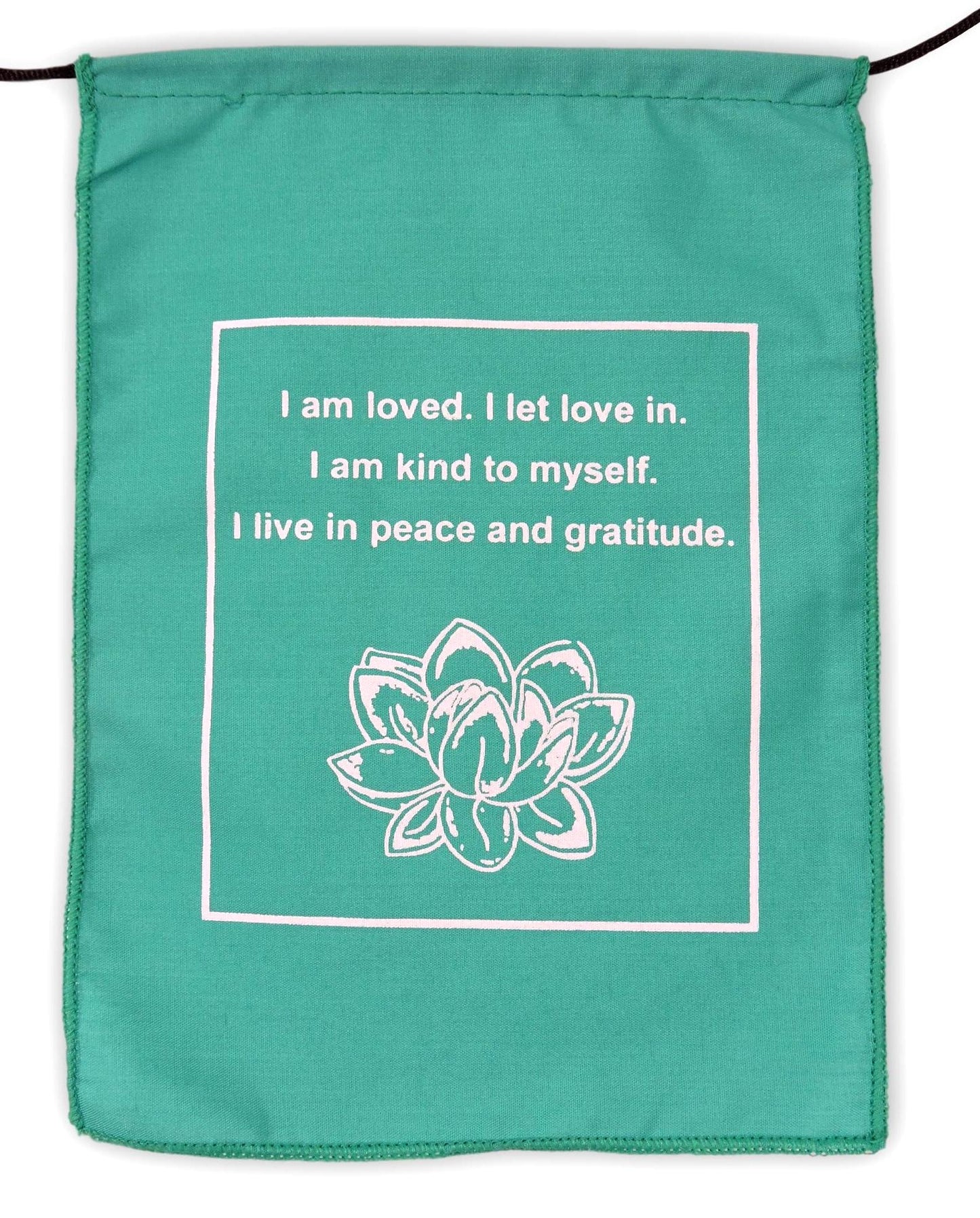 Handmade Rainbow Affirmation, Love, Courageous, Imagination, Prayer Flags 9X12