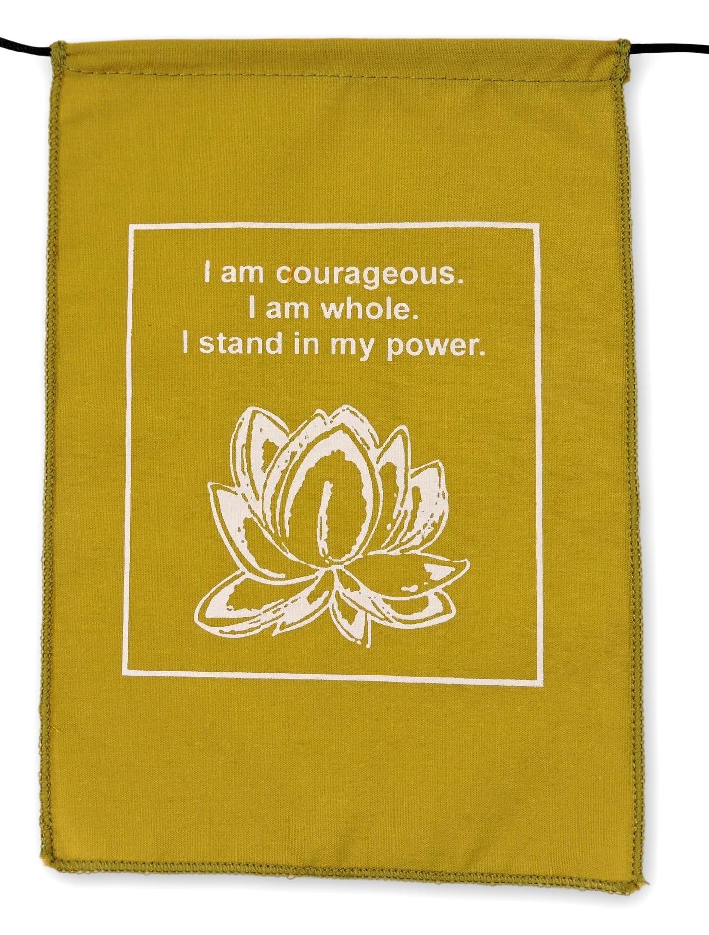 Handmade Rainbow Affirmation, Love, Courageous, Imagination, Prayer Flags 9X12
