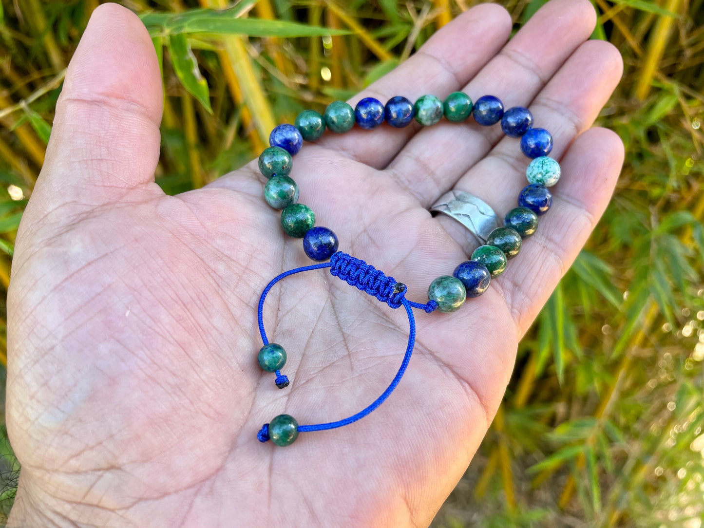 Azurite Wrist mala Bracelet