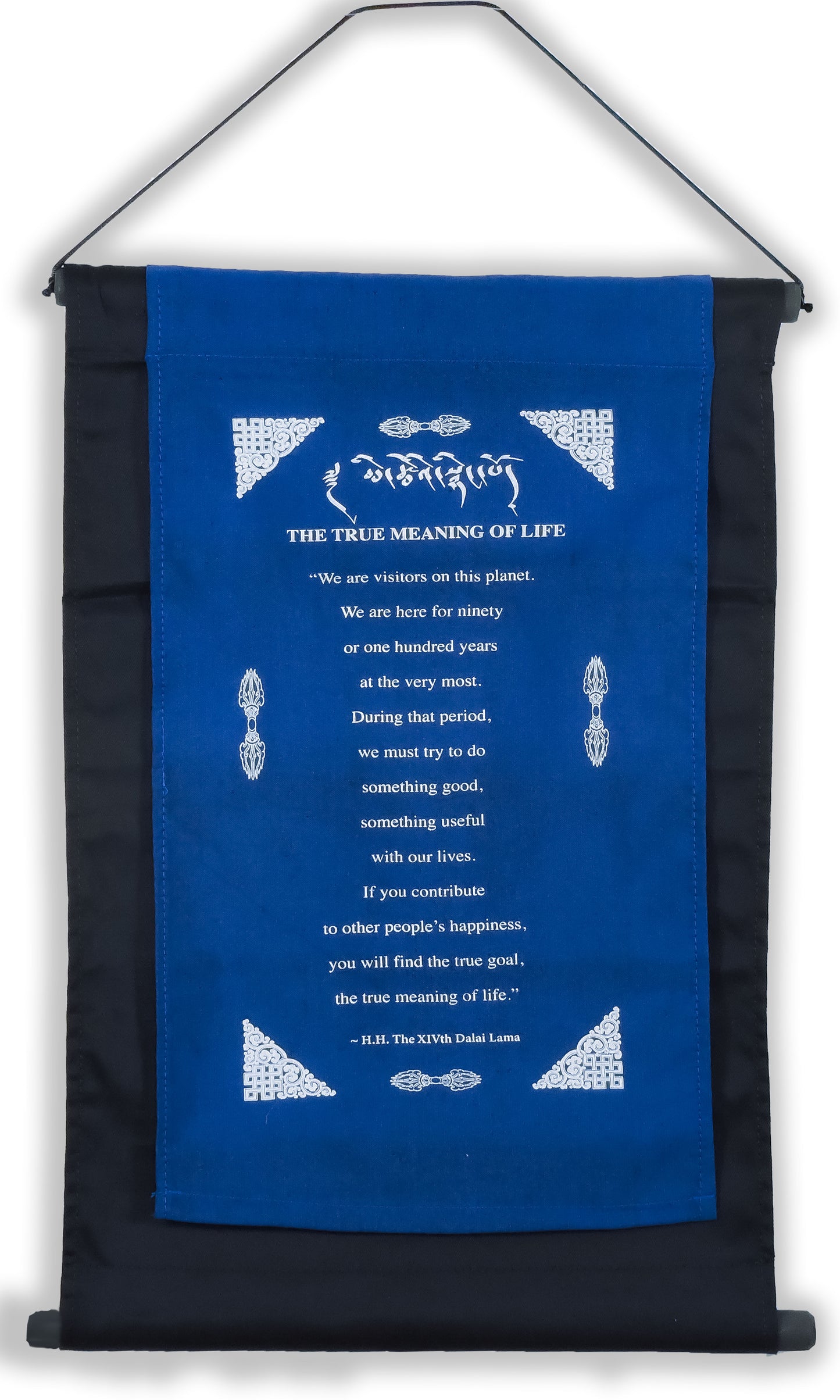 Handmade Dalai Lama Quotes Inspirational Message Cotton (true meaning of life)