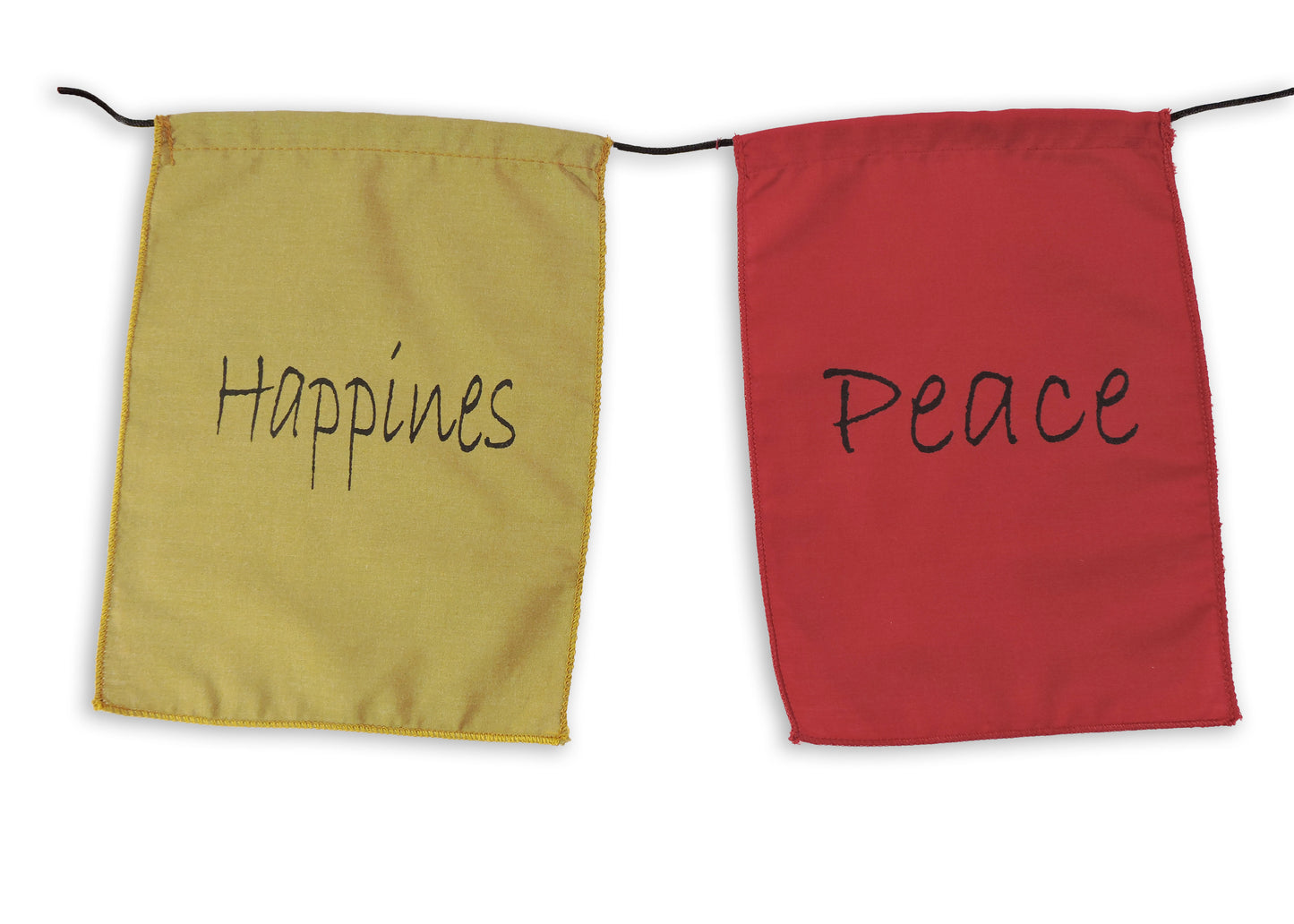 Handmade Tibetan Affirmation Prayer Flags Dream Faith Believe Hope Peace 9X12