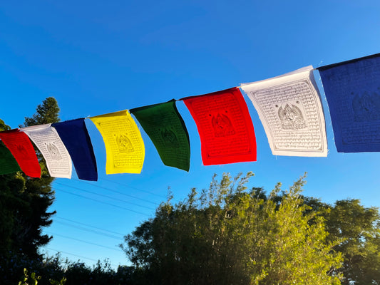 Handmade Tibetan Zambala Prayer Flags set of 10 flags