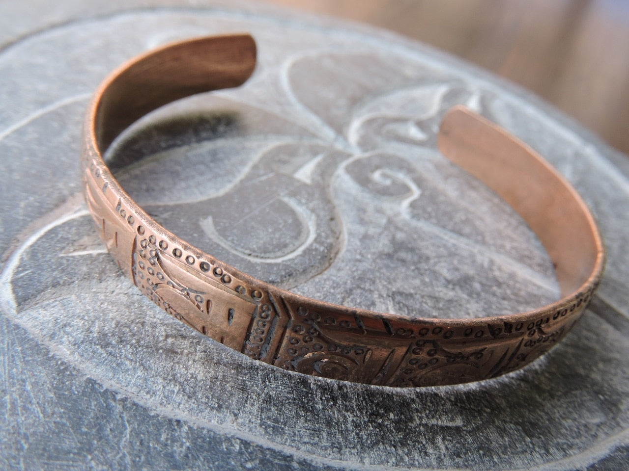 Buddha of Compassion Copper Bracelet