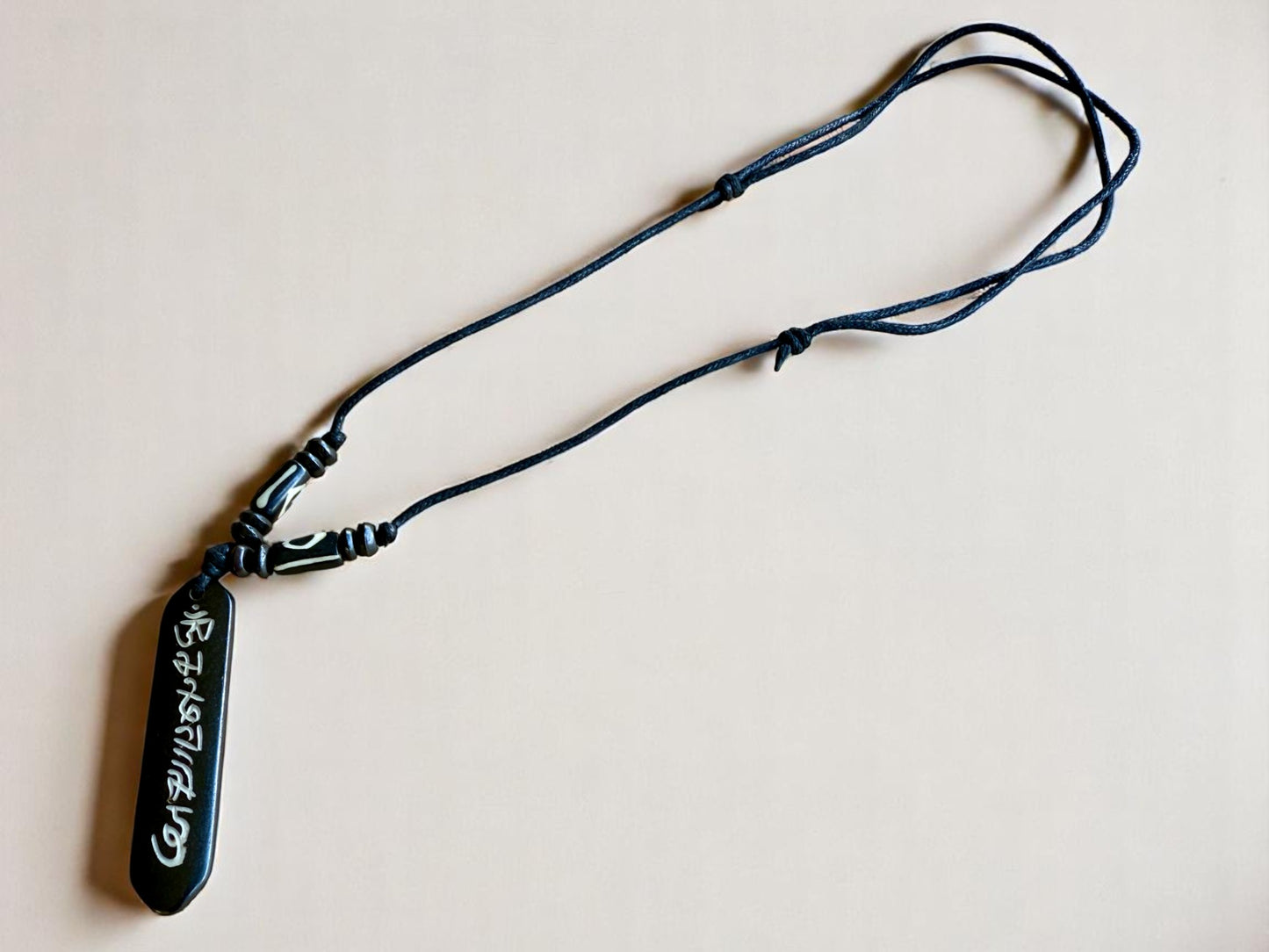 Om Mani Padme Hum Yak Bone Pendant From Nepal