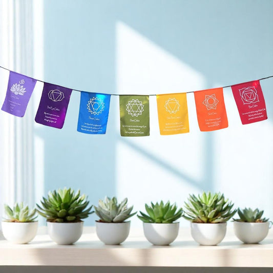 Large Seven Chakra Prayer Flags