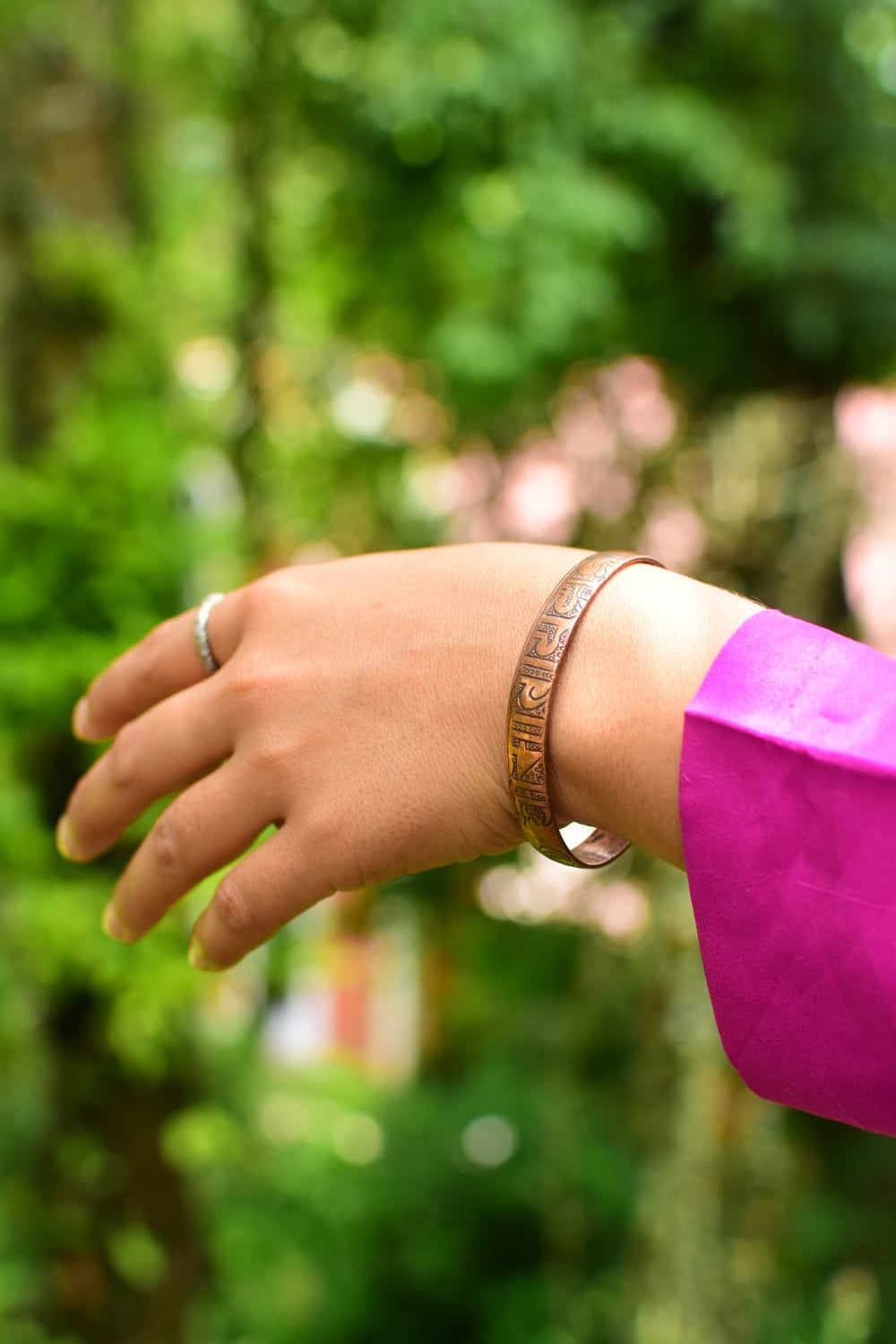 Buddha of Compassion Copper Bracelet