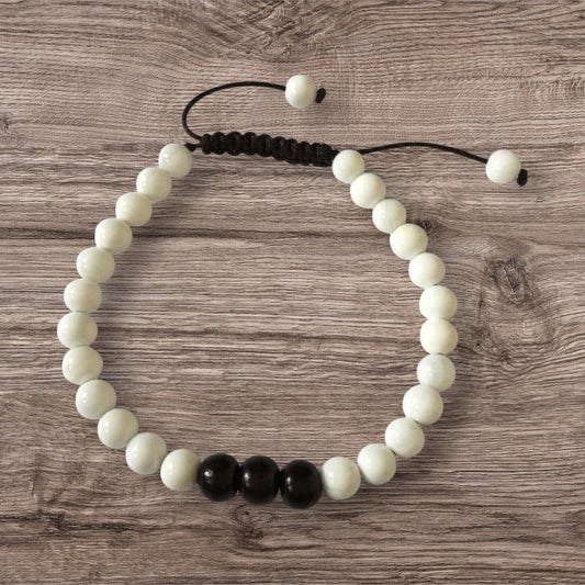 Hands Of Tibet Tibetan Yoga Mala Conch Shell Wrist Mala for Meditation (Rosewood)
