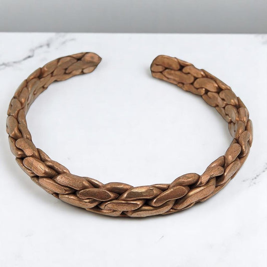 Hand Crafted Braided Copper Bracelet From Nepal
